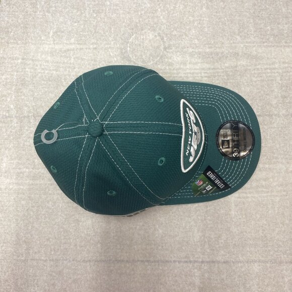 New York Jets Cap New Era NFL 100 Fitted S/M Hat Embroidered Logo Football - Picture 9 of 16